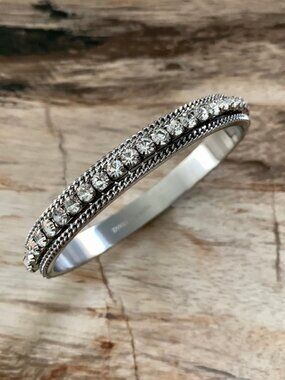 Dyrberg/Kern Chrystania Swarovski crystal hinged bracelet